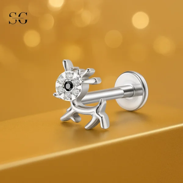 SGYS1189 Dog-Shaped Titanium Labret for Piercing Wholesale