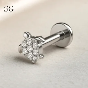 SGYS1190 Χελώνα σε σχήμα Titanium Labret για προμήθεια διάτρησης