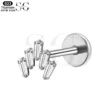 SGYS1191 Five-Zircon Titanium Labret for Piercing Wholesale