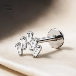 SGYS1191 Labret Titanium Five-Zircon για Piercing Whoresale