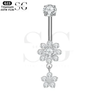 SGYS6039 Titanium Dangle Belly Button Ring