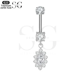 SGYS6041 Fashion Pendant Internally Threaded Belly Ring Wholesale