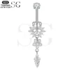 SGYS6042 Fashion Long Pendant Internally Threaded Belly Ring Wholesale