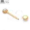 SGYS9026 - Round CZ Nipple Ring Implant Grade Titanium - Image 2