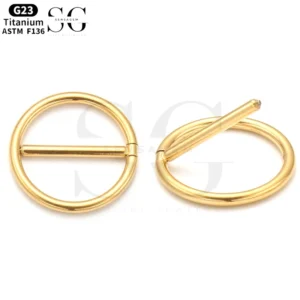 SGYS9028 Bijoux de mamelon fileté en interne - conception ronde simple, F136 Titane