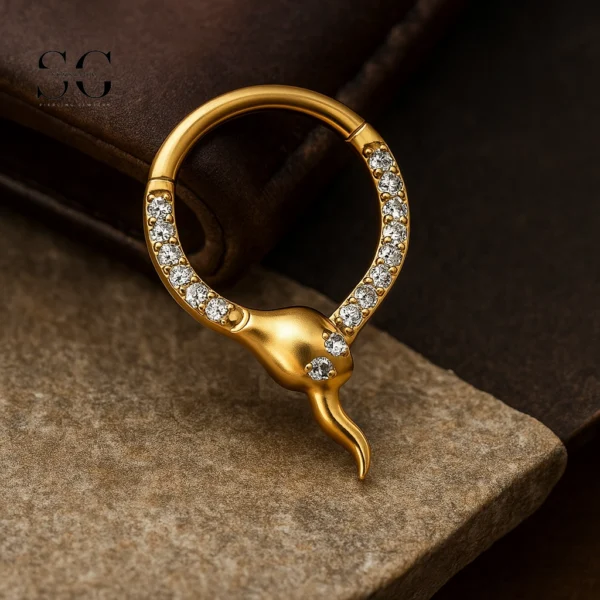 SG3207 Titanium Hinged Segment Nose Ring for Nostril Piercing