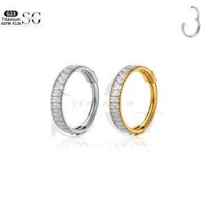 SG3213 Multi-Row Square Zircon Nose Ring for Nose Piercing