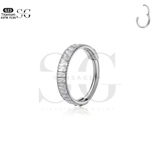 SG3213 Multi-Row Square Zircon Nose Ring for Nose Piercing - Image 2