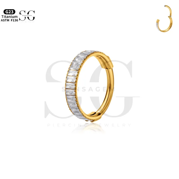 SG3213 Multi-Row Square Zircon Nose Ring for Nose Piercing - Image 3