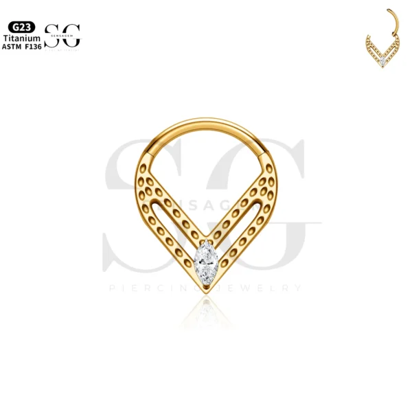 SG3219 Teardrop Zircon Hoop for Hoops for Nose Piercing