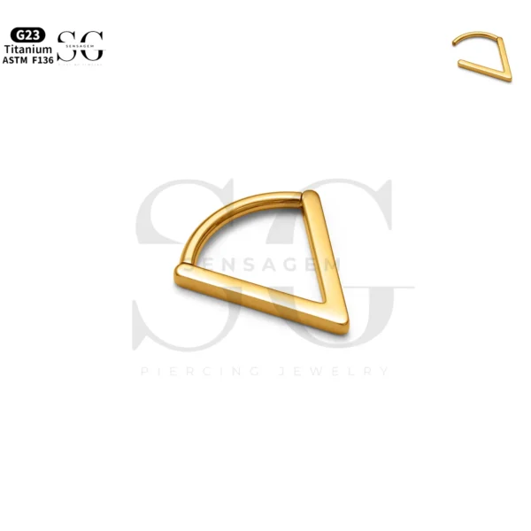 SG3222 V-Shaped Titanium Nose Ring Hoop for Daily Piercing - Image 2