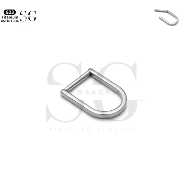 SG3222 V-Shaped Titanium Nose Ring Hoop for Daily Piercing - Image 3