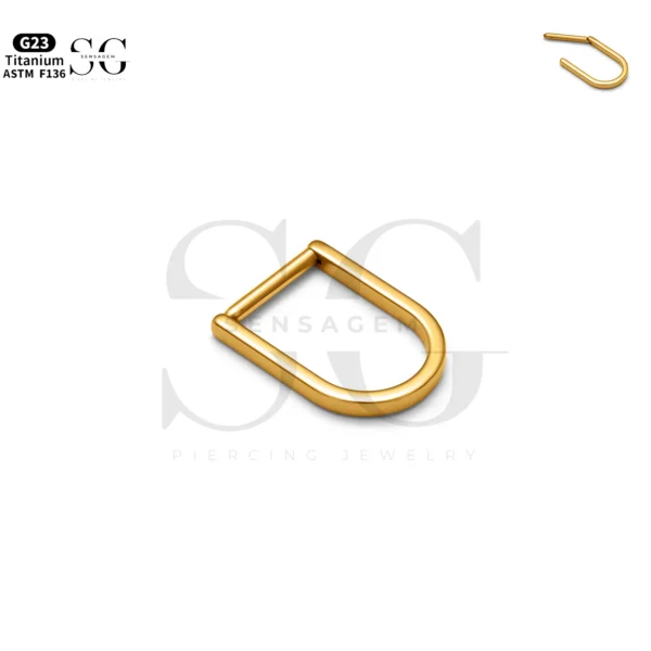 SG3222 V-Shaped Titanium Nose Ring Hoop for Daily Piercing - Image 4