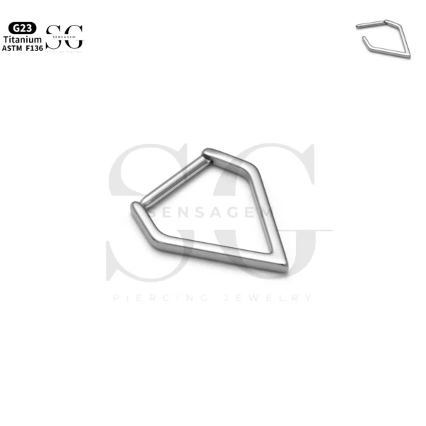 SG3222 V-Shaped Titanium Nose Ring Hoop for Daily Piercing - Image 6
