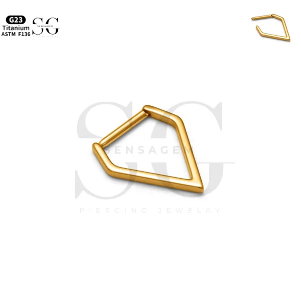 SG3222 V-Shaped Titanium Nose Ring Hoop for Daily Piercing - Image 7