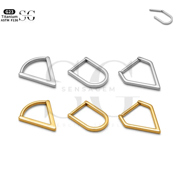 SG3222 V-Shaped Titanium Nose Ring Hoop for Daily Piercing