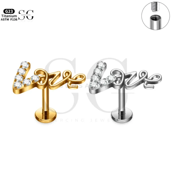SG4261 Polished Zircon Labret Piercing Male Jewelry
