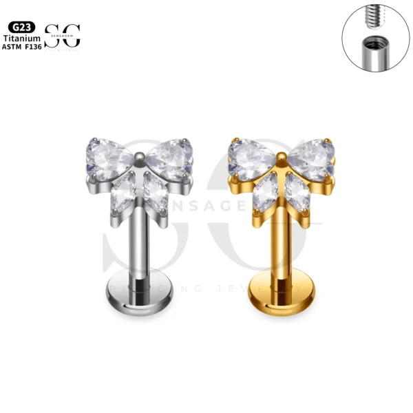 SG4263 Butterfly Zircon Labret Piercing Jewellery