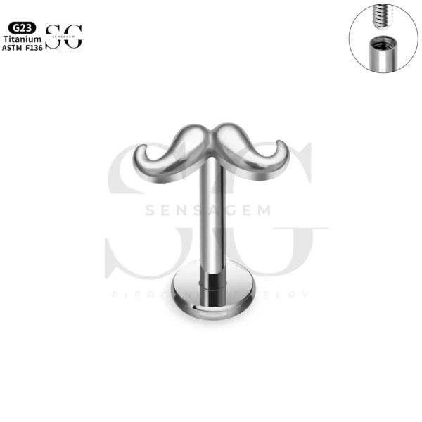 SG4267 Titanium Infinity Shape Labret Piercing Gauge - Image 3