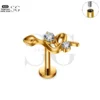 SG4271 Snake Shape Titanium Regular Labret Piercing - Image 2
