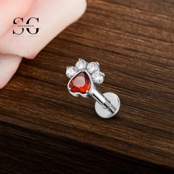 SG4276 Star-Shaped Labret Piercing for Men | Customizable Labret Jewelry