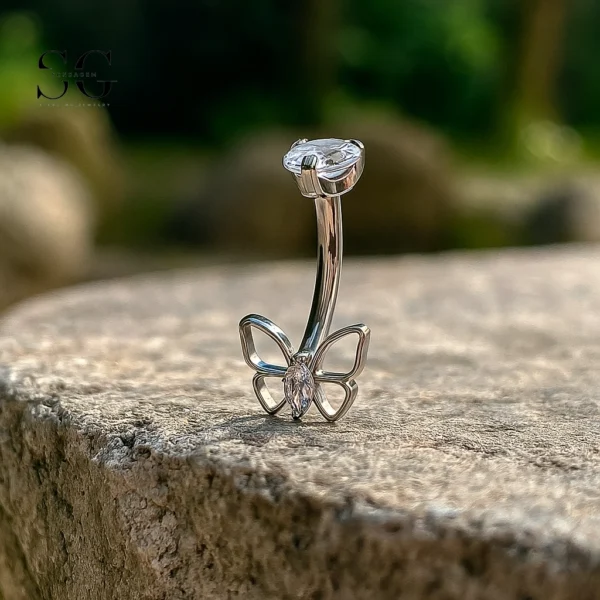 SG6036 Hollow Design Titanium Belly Ring