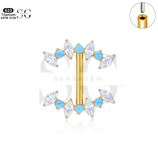 SG9046 Titanium Threadless Jewelry Nipple Piercing