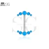 SGYS9025 Titanium Nipple Piercing Jewellery with 5 CZ Ends
