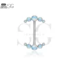 SGYS9025 Titanium Nipple Piercing Jewellery with 5 CZ Ends - Image 3