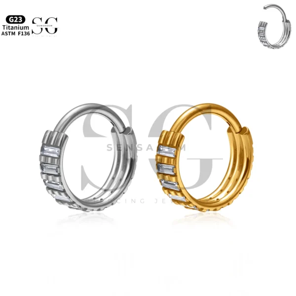 SG3250 G23 Titanium Nose Piercing Gem Ring – 1.2×8/10mm