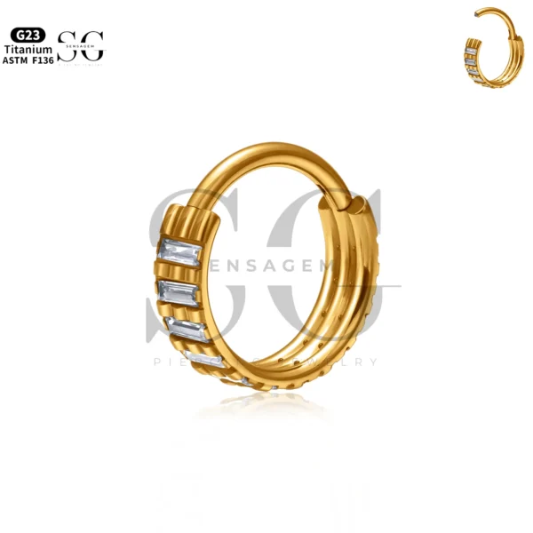 SG3250 G23 Titanium Nose Piercing Gem Ring – 1.2×8/10mm - Image 2
