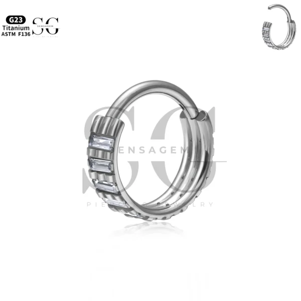 SG3250 G23 Titanium Nose Piercing Gem Ring – 1.2×8/10mm - Image 3
