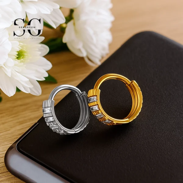SG3250 G23 Titanium Nose Piercing Gem Ring – 1.2×8/10mm