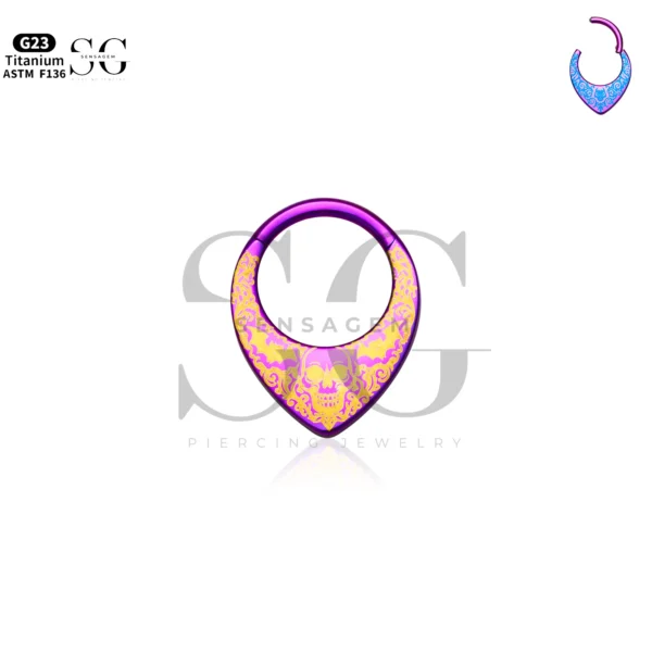 Sensagem SG3253 G23 Titanium Anodized Seamless Teardrop Ring - Image 4