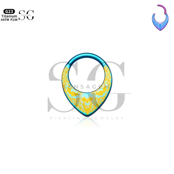Sensagem SG3253 G23 Titanium Anodized Seamless Teardrop Ring - Image 5