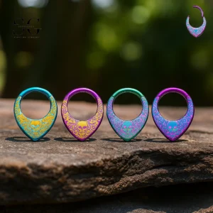 Sensagem SG3253 G23 Titanium Anodized Seamless Teardrop Ring