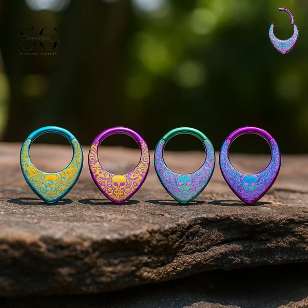 Sensagem SG3253 G23 Titanium Anodized Seamless Teardrop Ring