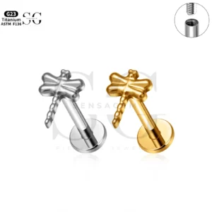 SG4286 Dragonfly Design Labret Piercing Stud Titanium