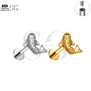 SG4287 Koi Fish Titanium Labret Piercing Jewellery