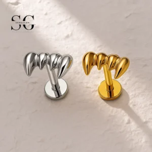 SG4290 Chain Fang Titanium Labret Piercing Jewelry