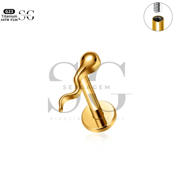 Sensagem SG4336 G23 Titanium Internally Threaded Wave Top Labret - Image 2