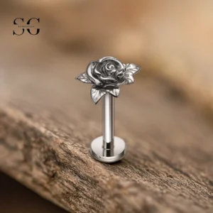 Sensagem SG4368 G23 Titanium Internally Threaded Rose Labret