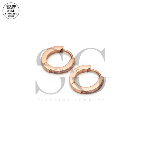 SG9064 Round Gold Hoops – Ear Piercing Best Pick in 316L Steel