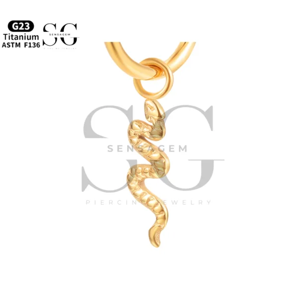 Sensagem SGYS8040 G23 Titanium Snake Dangle Charm - Image 2