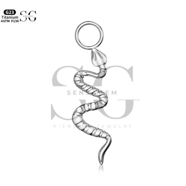 Sensagem SGYS8040 G23 Titanium Snake Dangle Charm