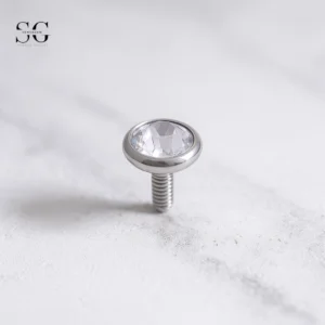 Sensagem SGYST06 G23 Implant-Grade Titanium Internally Threaded Jewelled Top with 5A Zircon