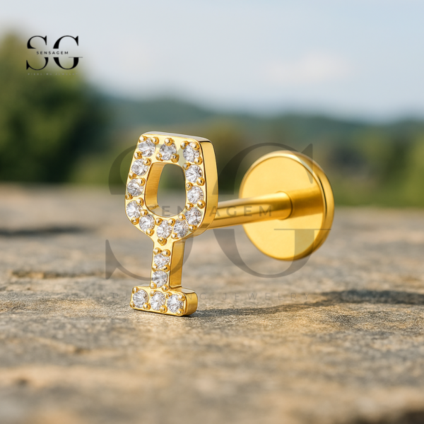Sensagem SGYS1216 G23 Titanium Internally Threaded Gem-Paved Wine Glass Labret - Image 2