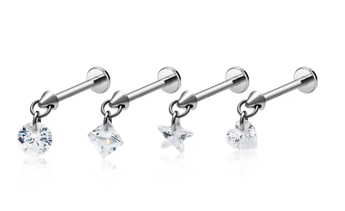 Internally threaded titanium jewelry - professional grade