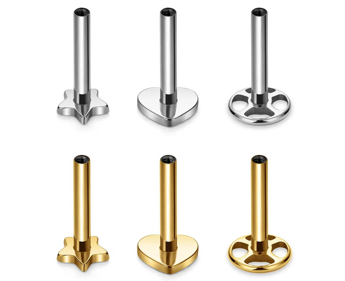 Internally threaded titanium piercing system components