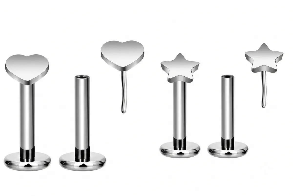 Threadless posts and ends - titanium piercing jewelry